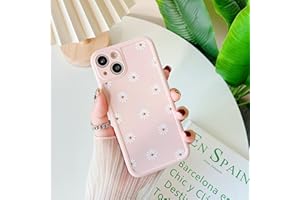 ZTOFERA Etui na iPhone 13, stokrotka kwiat, błyszczące silikonowe etui na telefon komórkowy, elastyczne tworzywo TPU odporne na zarysowania i uderzenia etui ochronne do iPhone 13 (6,1") - różowe