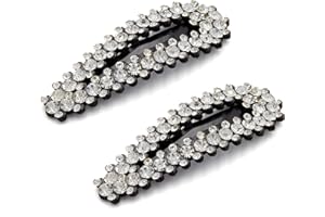 Colours & Beauty Hair Clip Femme Chic | Barrettes à Cheveux Strass | Pinces à Cheveux élégantes pour Femmes | épingles Bijoux | Snap Barrettes à Cheveux pour Femmes | Barrette Clic Clac à Cheveux
