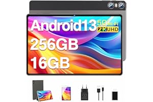 SEBBE Tablet 11 Pulgadas Android 13 Tablet PC Pantalla 2K 16GB RAM + 256GB ROM + TF 1TB, Tableta Octa-Core 2.0 GHz / 2000 * 1200 Pixels / 8MP+20MP / 10000 mAh / 5G WiFi / Bluetooth 5.0 Marrón