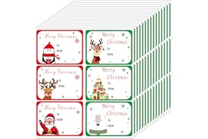 PYBINGCW 90 pcs Christmas Tags Stickers Christmas Name Stickers Premium Self Adhesive Gift Tag Stickers Merry Christmas Sticky Labels Christmas tag Envelope Decoration