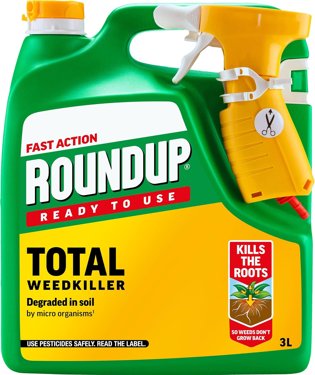 Roundup Fast Action Weedkiller, Ready to Use, Manual Spray, 3 Litre