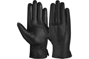 Hand Fellow Sheepskin Women's Genuine Leather Gloves, Fleece Lined Women's Winter Gloves