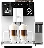 Melitta CI Touch F630-101 Kaffeevollautomat mit Milchbehälter | Flüsterleises Mahlwerk | One Touch Funktion | 10 Kaffeevariationen | TFT-Farbdisplay | Silber