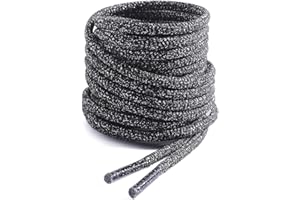 VSUDO Super trwałe sznurowadła do butów, średnica 3,5 mm, nietłukące się okrągłe sznurowadła do butów, wędrówek i pracy na świeżym powietrzu, wytrzymałe sznurowadła dla mężczyzn lub kobiet, Szary z