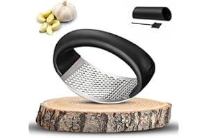 BRITIVA Upgraded Garlic Press Garlic Crusher Kitchen Garlic Rocker | 304 Stainless Steel | Premium Quality, Ginger Crusher, Easy to Use & Clean Kitchen Tool