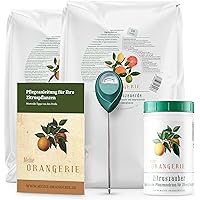 Meine Orangerie Zitrus-Pflegepaket Mezzo: Beste Zitruserde + starker Zitrusdünger + nützlicher Feuchtigkeitsmesser…