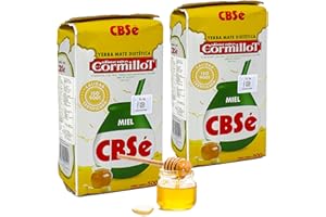 YERBEE CBSé Yerba Maté Thé Miel 1 kg (0,5 kg x 2) | Thé maté d'Argentine | Boisson revigorante et énergisante