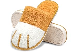 MAXTOP Pantofole animali carino signore morbido peluche gatto zampa con accogliente Memory Foam Slip-on Indoor Outdoor pantofole regali creativi signore signori