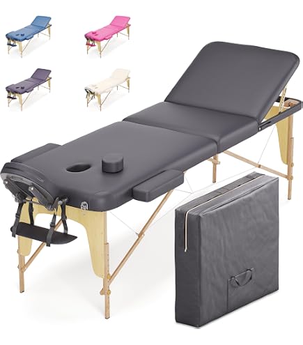 Table De Massage Pliante Vivezen 3 Zones Bois Avec Panneau Reiki - Neuf Avec Accessoires