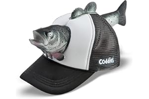 Coddies Bass Fish Hat - Hilarious Novelty Fishing Hat, Perfect Christmas Gag Fishing Gift for Anglers, Dads & Fish Enthusiasts