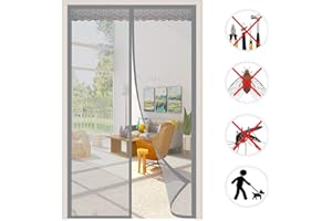 FSMYYXGS Mosquitera MagnéTica para Puertas Anti Insectos Cortina con Imanes Apagado AutomáTico Mosquitera Malla Puertas FáCil de Instalar Sin Taladrar para Cocina Dormitorio-Gray|| 100x260cm(39x102inch)