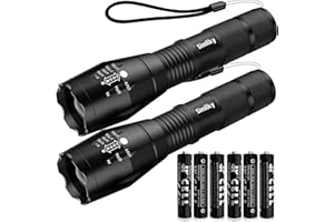 SIMILKY 3Pack Torches Led Super Bright, Hand Led Torch 1200 Lumen, Powerful Torches Battery Powered Water Resistant 5 Modes Tactical Torch for Camping (2 Pack)