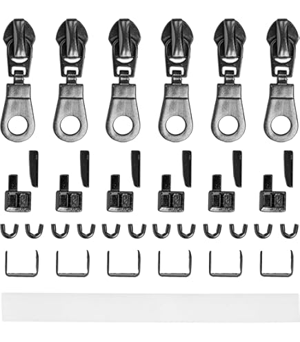 165 stuks reparatieset met ritssluiting, ritssluitingsset, ritssluitingsset, ritssluitingsset, ritssluitingtrekker, vervangende rits voor reparaties van jas/jeans/tas (4 maten: #3/4/5/8
