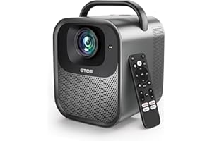 ‎ETOE ETOE Seal Pro Android TV 11.0 Beamer, 1000 ANSI, Auto Focus, 4K Unterstützter Projektor, Videoprojektor mit Netflix, Prime Video, 5G Wi-Fi & Bluetooth, Kompatibel mit iOS/Android/Windows/USB/HDMI