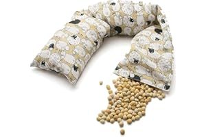 ERBORISTERIA VITA Cuscino lungo con noccioli di ciliegia per dolori cervicale con pecorelle 950g.