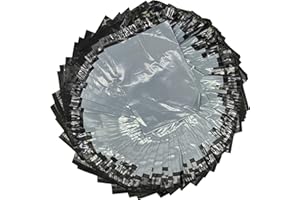 EJRange 100 Poly Mailers - Strong, Waterproof and Recyclable Mailing Bags for Envelopes, Parcels, Deliveries, Clothes, Postage, Packaging, Shipping Pack of 100(10 x 14" (250 x 350mm), Grey, 100)