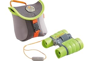 HABA Terra Kids Fernglas für Kinder – 4-fache Vergrößerung, inklusive Tragetasche, Sicherheitskordel und Wissenskarten, Natur beobachten & entdecken – 1004132001