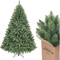 SALCAR Albero di Natale artificiale, 210 cm, albero di Natale ...