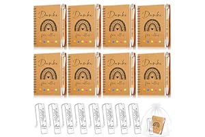 ‎TUZELIYA TUZELIYA Dankeschön Geschenke Klein, 8 PCS Danke Geschenk Notizbuch - Danke für alles - Dankeschön Geschenk für Lehrer, Arzt, Kollege, Kollegin, Frauen und Männer