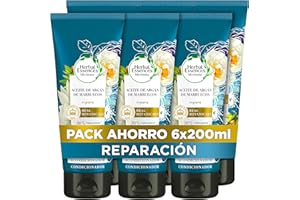 Herbal Essences Acondicionador Reparador Con Aceite De Argán, Para Pelo Seco Y Dañado, 6x200ml