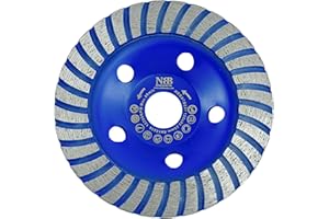 NBB Copa diamantada muela Disco molienda diamantado cuchillo amolado de alta eficacia y larga duración Rectificado en seco o húmedo en granito mármol baldosas cerámicas hormigón cemento (1, 125mm)
