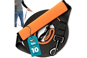 Total Pet 10m Training Lead for Dogs & Puppy - Long Line Leash With Control Handle For Recall/Obedience Training