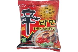 NONGSHIM Nong Shim, Shin Ramyun - Sopa de fideos gourmet picante (20 unidades)