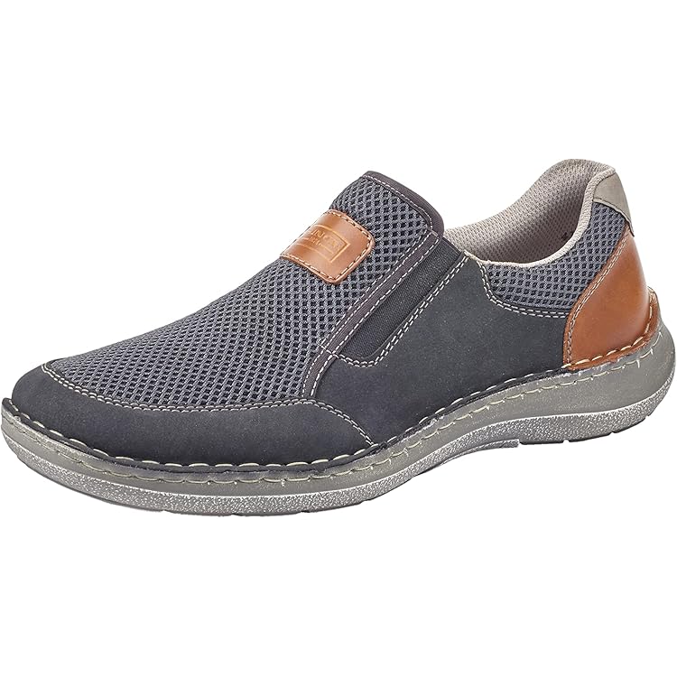 Rieker men 16506lace-up shoes, Blue