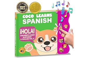 Coco Learns Spanish Vol. 3 | Musical Spanish Book & Bilingual Toy for Toddlers & Babies; Libros en Español para Niños; Spanish Baby Book & Children’s Book; Learn Spanish for Kids, Niñas, Niños, Bebes