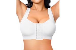 BRABIC Front Closure Post Surgery Compression Bras for Women Mastectomy Bra with Adjustable Straps Wirefree