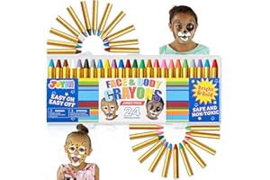‎JOYIN JOYIN 7.6 cm 24 Farben Schminkstifte Kinderschminkstifte, ungiftig waschbar Gesichts- und Körperbemalung, Schminke Stifte Tattoo Buntstifte Set, Karneval Halloween Party Geschenk