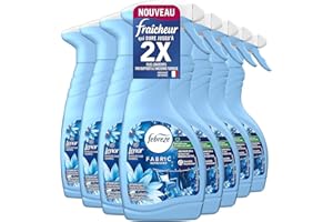 Febreze Spray Désodorisant Textile (500ml x8), Parfum Envolée d'Air de Lenor, Combat Les Odeurs Emprisonnées Dans Les Tissus, Laisse Un Parfum Frais