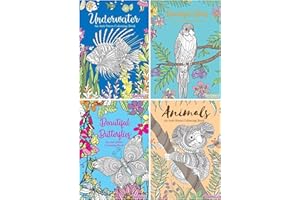 BG Colour Therapy Anti-Stress Adult Colouring Books Set of 4 - Choose Your Set (SET 2)