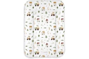 ALBERO MIO Wickelauflage 50 x 70 cm abwachbar Baby Wickelmatte Kommode Weiche Wickeltischauflage Folie PVC ÖKO-TEХ-zertifiziert (Farm)