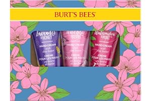 Burt's Bees Hand Cream Gift Set with Shea Butter, Lavender & Honey, Wild Rose & Berry and Watermelon & Mint, 3 Pack