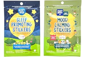 GENERIC Dual Pack of NATPAT Stickers - 24 Sleepy Patch Sleep Promoting Stickers & 24 Zen Patch Mood Calming Stickers - 48 Total.