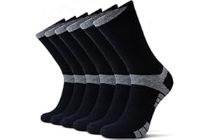 Niofind Mens Socks 6 Pairs, Cushioned Men Women Socks, Anti-Blister, Anti-Odour, Moisture-Wicking, Breathable Cotton Socks for Trainer, Running, Sports, Walking, Working, Cycling, Hiking