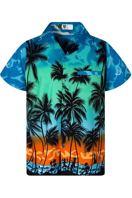 Camicie Hawaiane Bambini - Stampa Colorata Unisex Per Estate E Spiaggia | 2-14 Anni - Foto 8