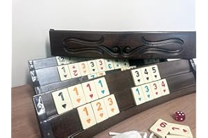 TURKISH ZONE Turkish Okey Game Curved Oval wooden Wood Ahsap Okey Takimi Oyunu Rummy Board Game Tile UK