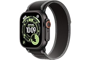 Apple Watch Ultra 3 GPS + Cellular 49 mm, najwyższej klasy zegarek do biegania i innych sportów z wytrzymałą kopertą z tytanu kolor czarny + Trail Loop kolor Czarny/Węgiel drzewny - M/L
