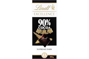 Lindt EXCELLENCE Dark 90 Percentage Cocoa dark chocolate bar, 100 g