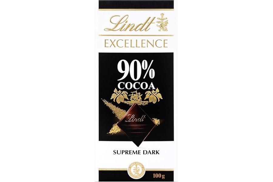Lindt EXCELLENCE Dark 90 Percentage Cocoa dark chocolate bar, 100 g