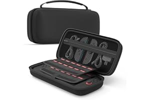 WUHUIXOZ Large Capacity Carrying Case for Nintendo Switch 2 (2025)，Protective Hard Shell Portable Switch Travel Case, Durable Ballistic Nylon, Lightweight and Large Capacity, Accessories for Switch 2, Black