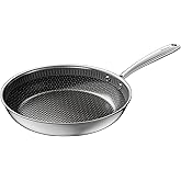 Redchef Non Stick Frying Pan, 28cm Hybrid Ceramic Frying Pan,Tri-Ply Stainless Steel Skillet,Non Toxic, PFAS PFOA & PTFE Free