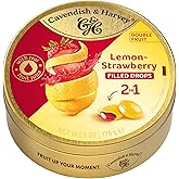 Cavendish & Harvey Double Fruit Drops &Ccedil;ilek Dolgulu Limon: Sıvı &ccedil;ilek dolgulu limon damlaları (1 x 175g)