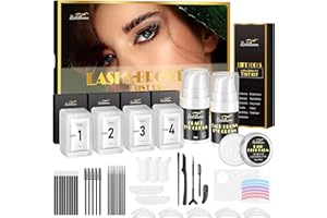 Lucoss 2025 Kit Laminazione Ciglia e Sopracciglia con Tinta Nera e Marrone,Laminazione Ciglia Kit Completo,Kit Laminazione Sopracciglia,Kit Brow Lift Lash Lift Kit,Tinta per Sopracciglia