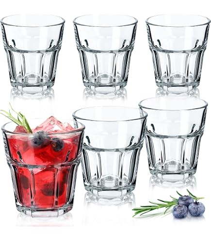 Verres à Eau Élégants 400ml - Lot De 6 | Design Moderne Pour Boissons Fraîches