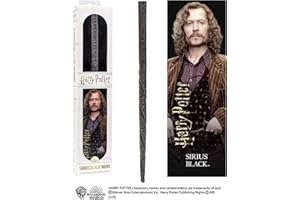 The Noble Collection - Varita de PVC, 30 cm, negro Sirius con marcador prismático, NN6326