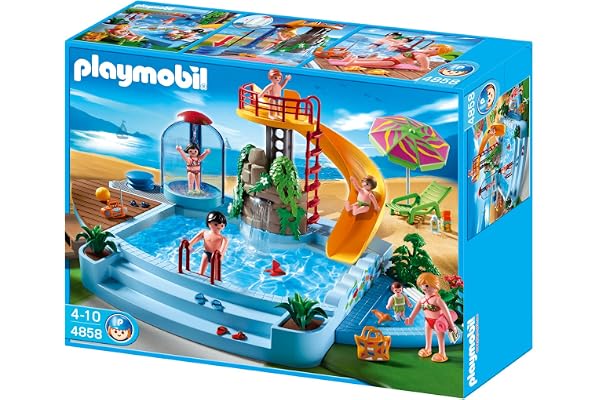 Playmobil - 4858 - Jeu de Construction - Piscine avec Toboggan