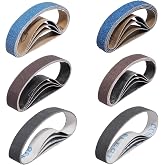 Sruhrak Sanding Belts for Sharpener Knives 19 x 305 mm-24 Pcs Replacement Bands Kit for Ken Onion Edition 4X80/120/240/400/80